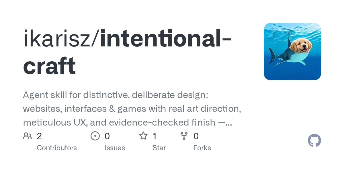 Intentional Craft — AI skill for Claude Code