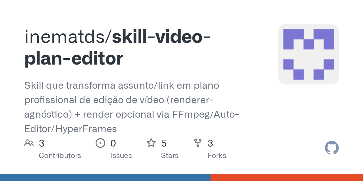 Skill Video Plan Editor — Development skill for Claude Code