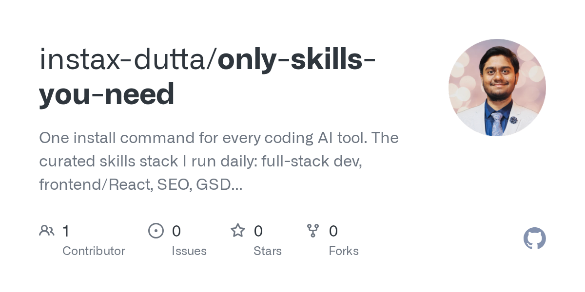 Only Skills You Need — AI skill for Claude Code