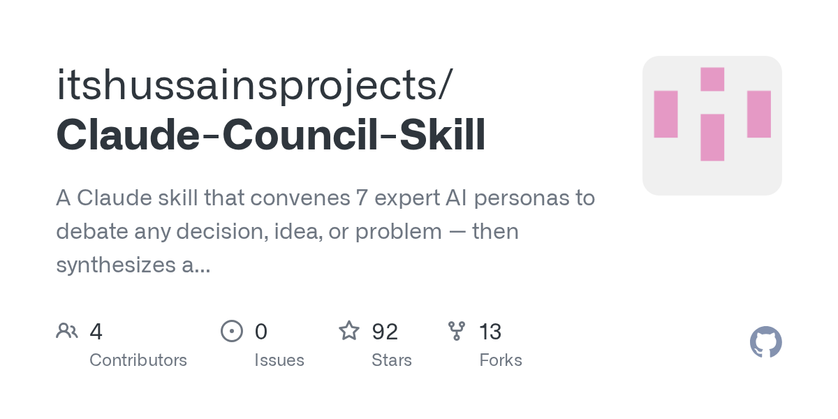 Claude Council Skill — AI skill for Claude Code