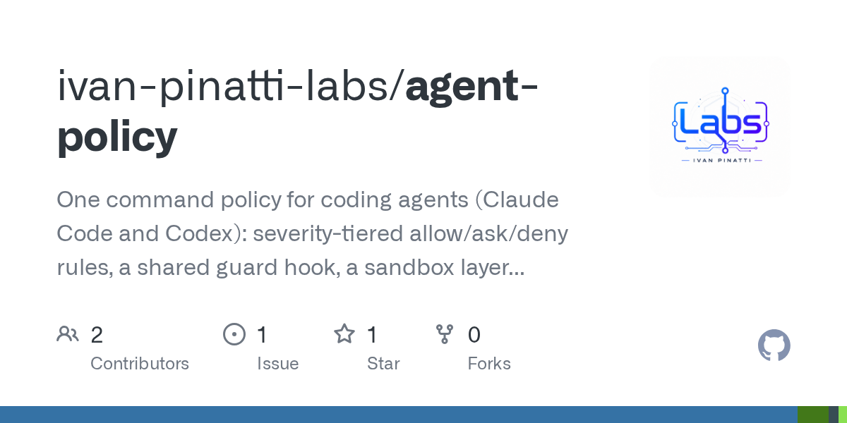 Agent Policy — Development skill for Claude Code