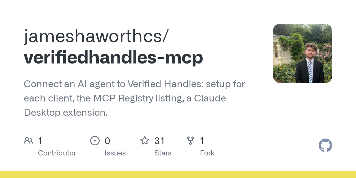 Verifiedhandles MCP — AI skill for Claude Code
