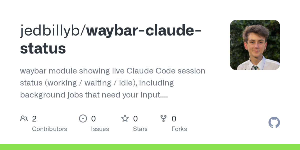 Waybar Claude Status — Development skill for Claude Code