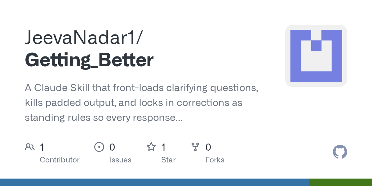 Getting Better — Development skill for Claude Code