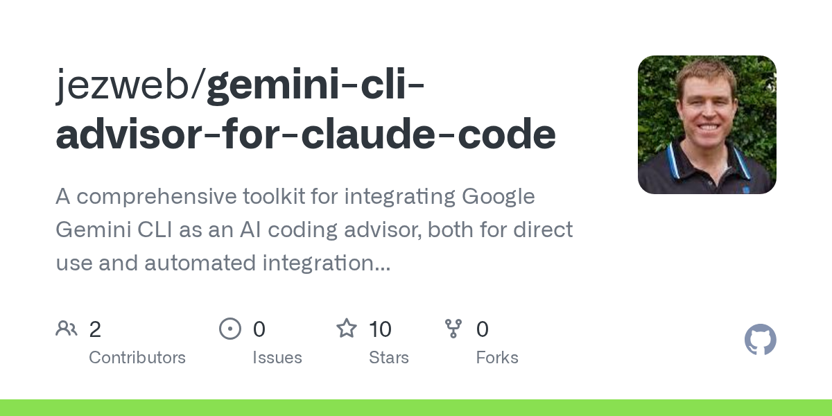 Gemini CLI Advisor For Claude Code — AI skill for Claude Code