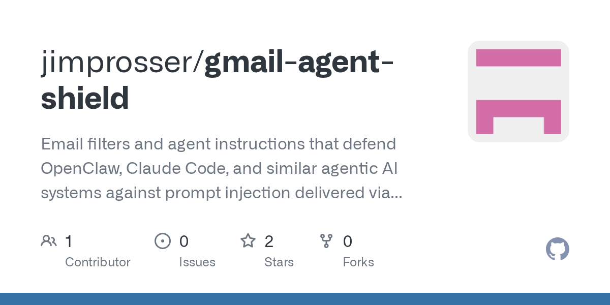 Gmail Agent Shield — AI skill for Claude Code