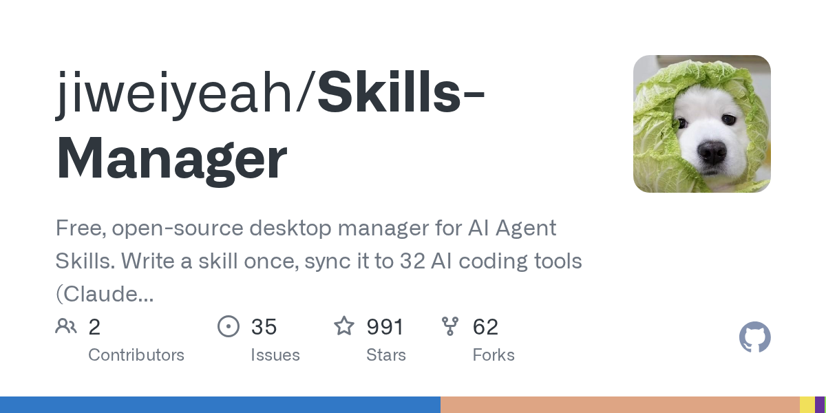 Skills Manager (AI 技能管理器) — Data & AI agent for Claude Code
