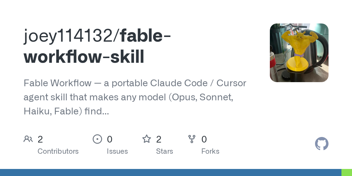 Fable Workflow Skill — AI skill for Claude Code