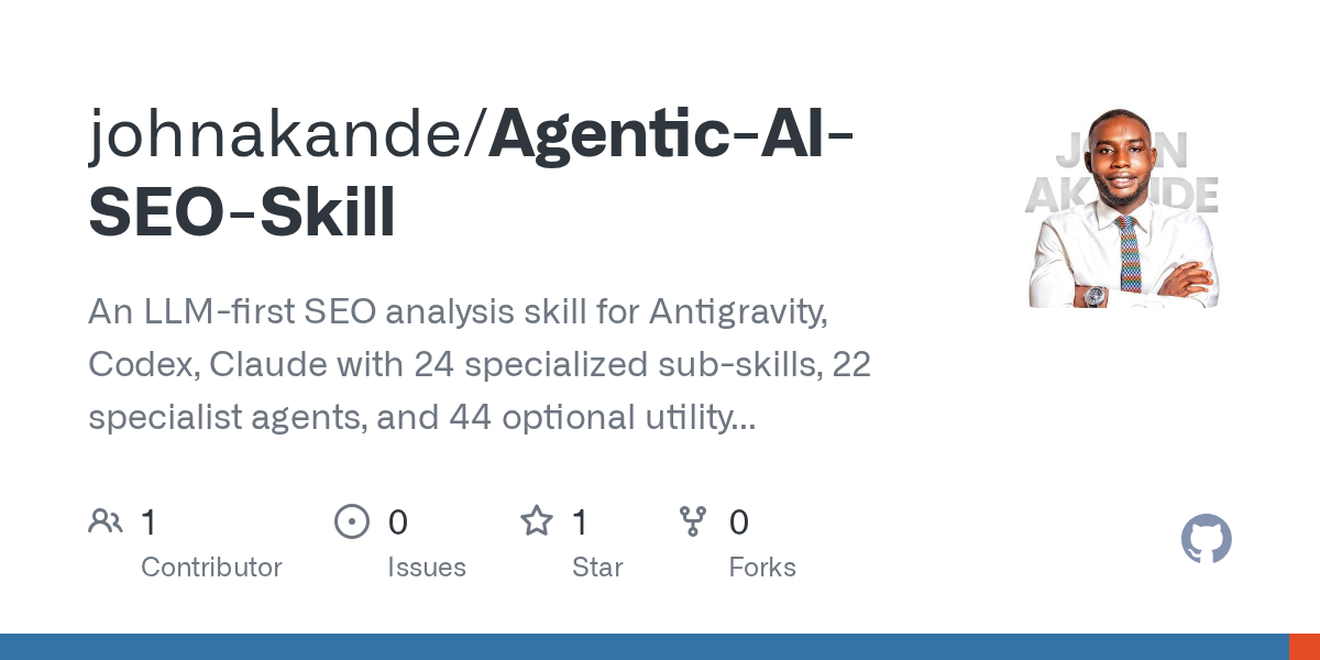 Agentic AI SEO Skill — AI skill for Claude Code