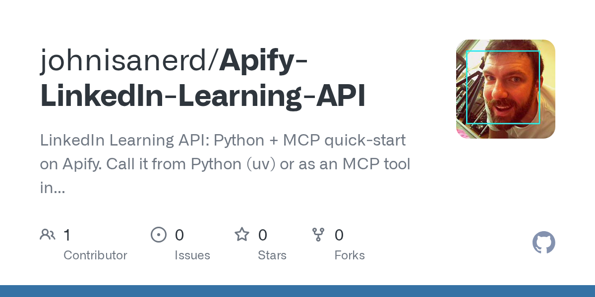 Apify LinkedIn Learning API — Data skill for Claude Code