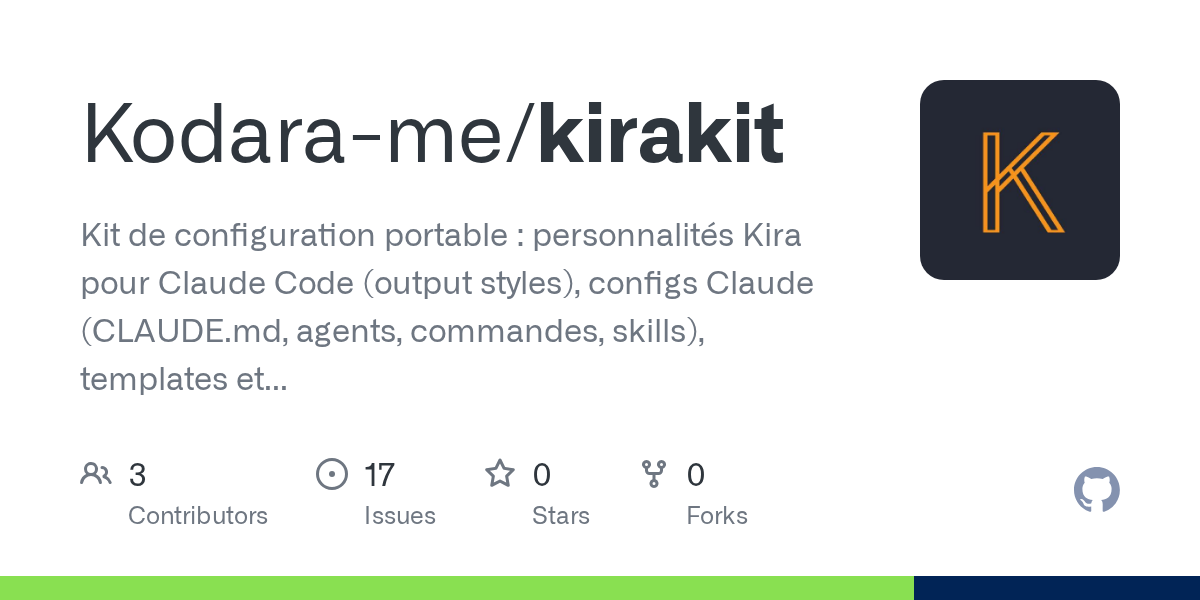 Kirakit — Git skill for Claude Code