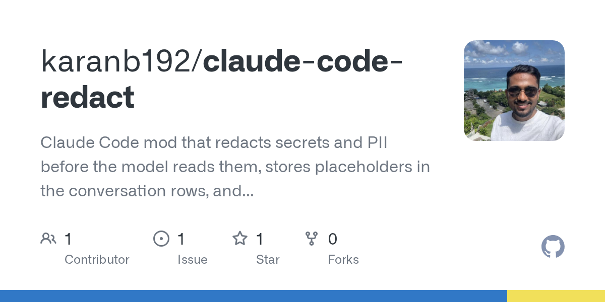 Claude Code Redact — AI skill for Claude Code