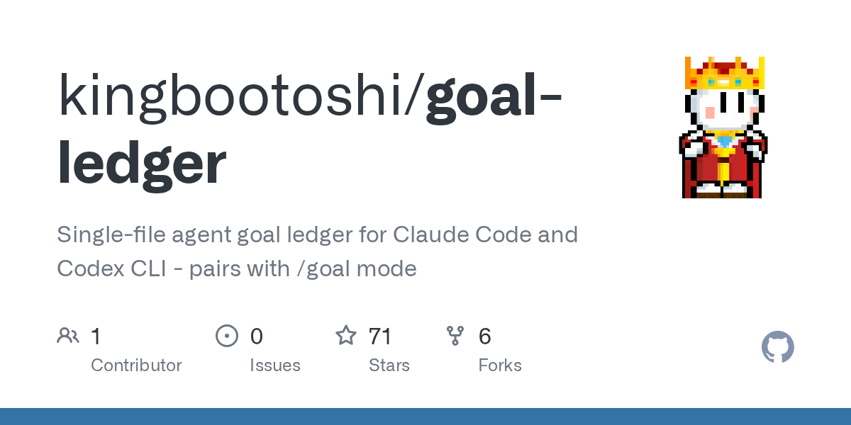 Goal Ledger — Development skill for Claude Code