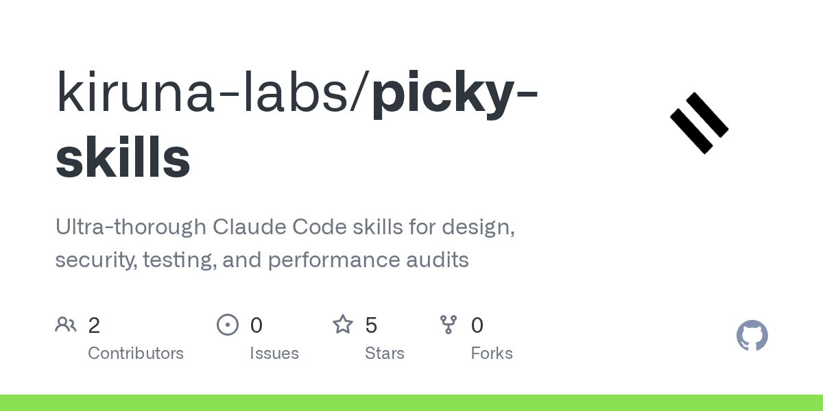 Picky Skills — Security skill for Claude Code
