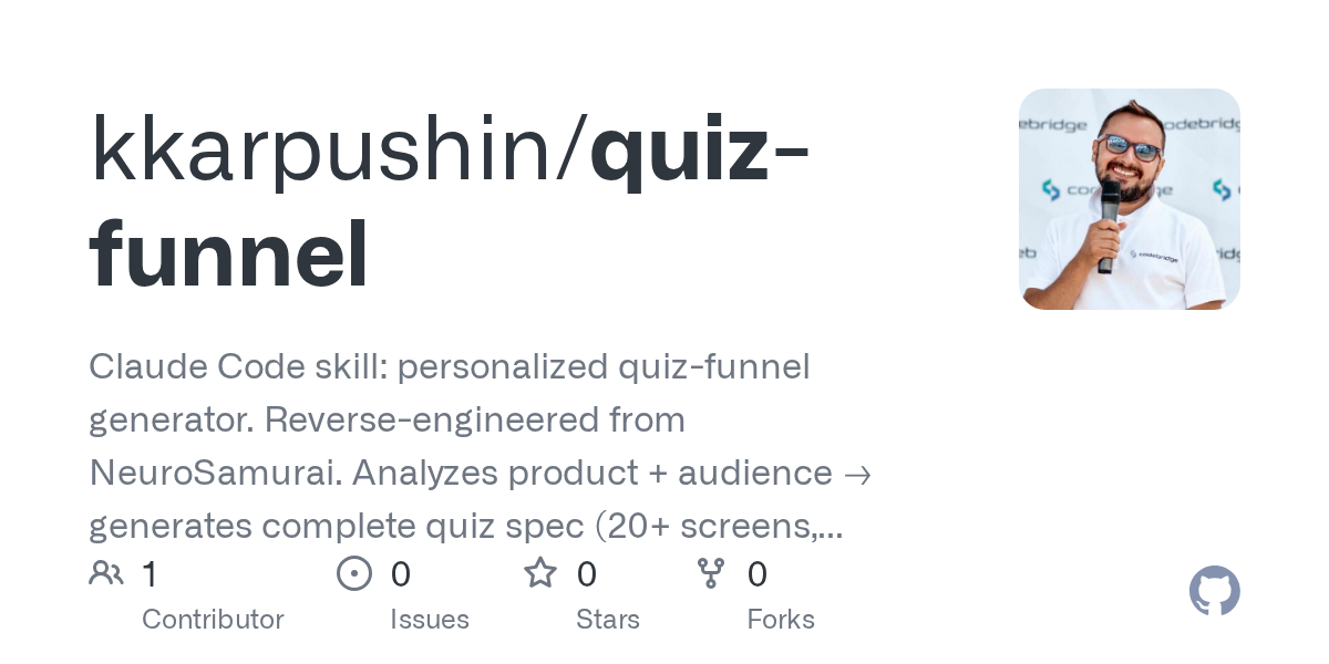Quiz Funnel — Testing skill for Claude Code