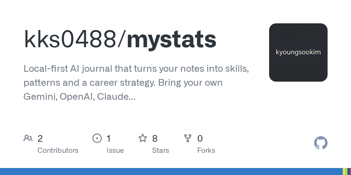 Mystats — AI skill for Claude Code