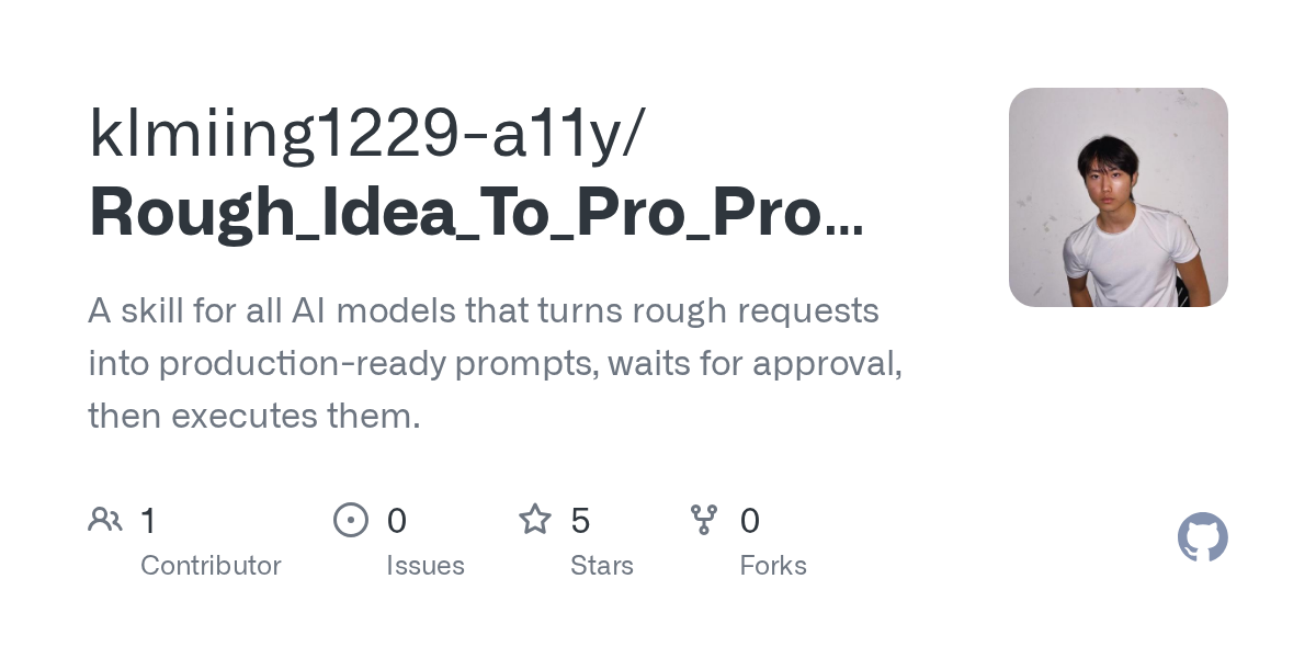 Rough Idea To Pro Prompt — AI skill for Claude Code