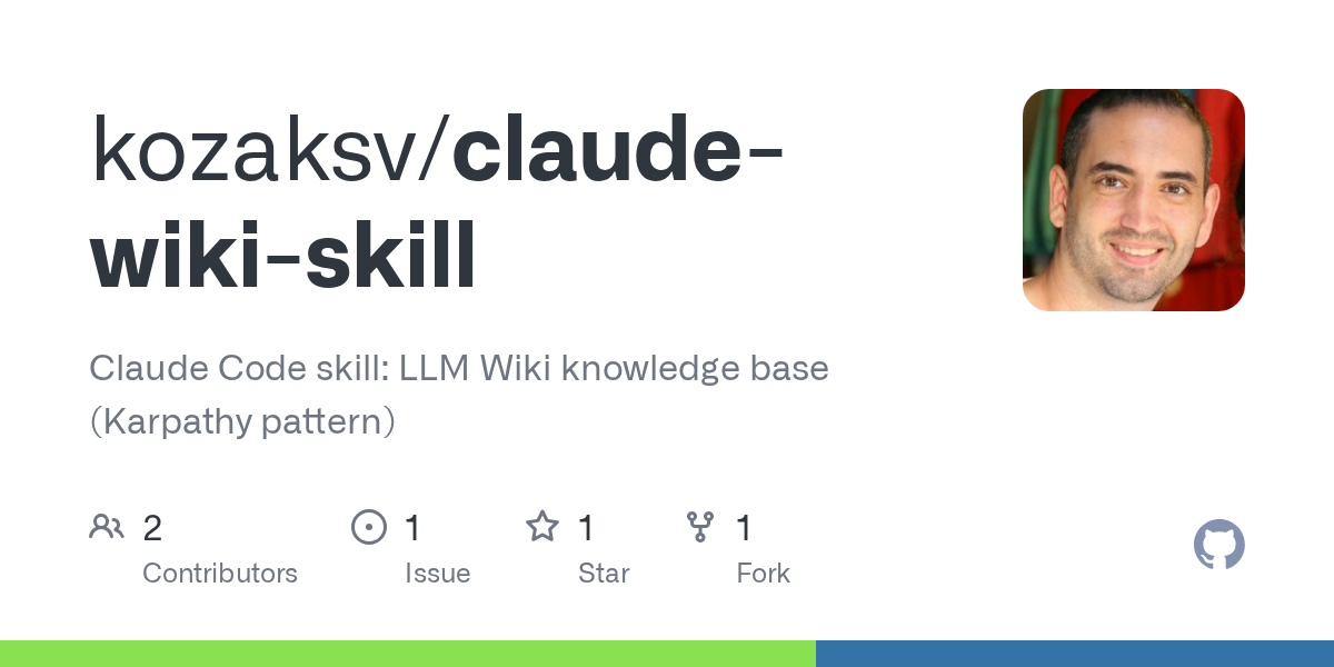 Claude Wiki Skill — AI skill for Claude Code