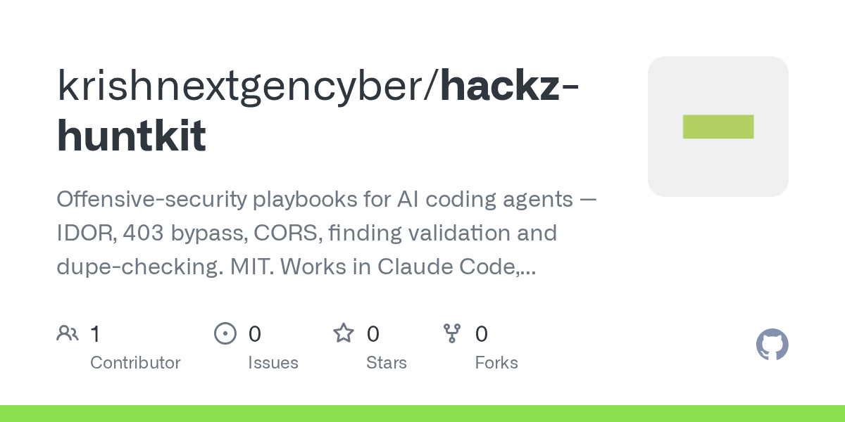 Hackz Huntkit — Security skill for Claude Code