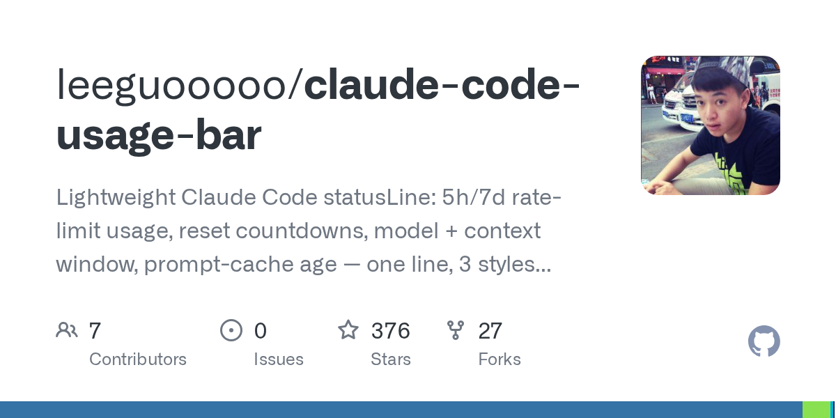 Claude Code Usage Bar — Productivity skill for Claude Code