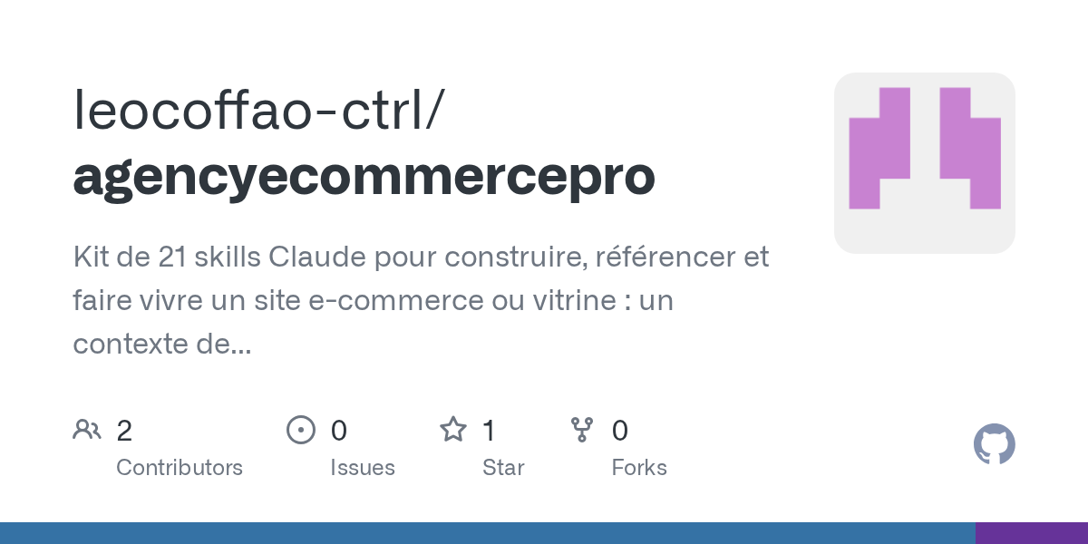 Agencyecommercepro — Development skill for Claude Code