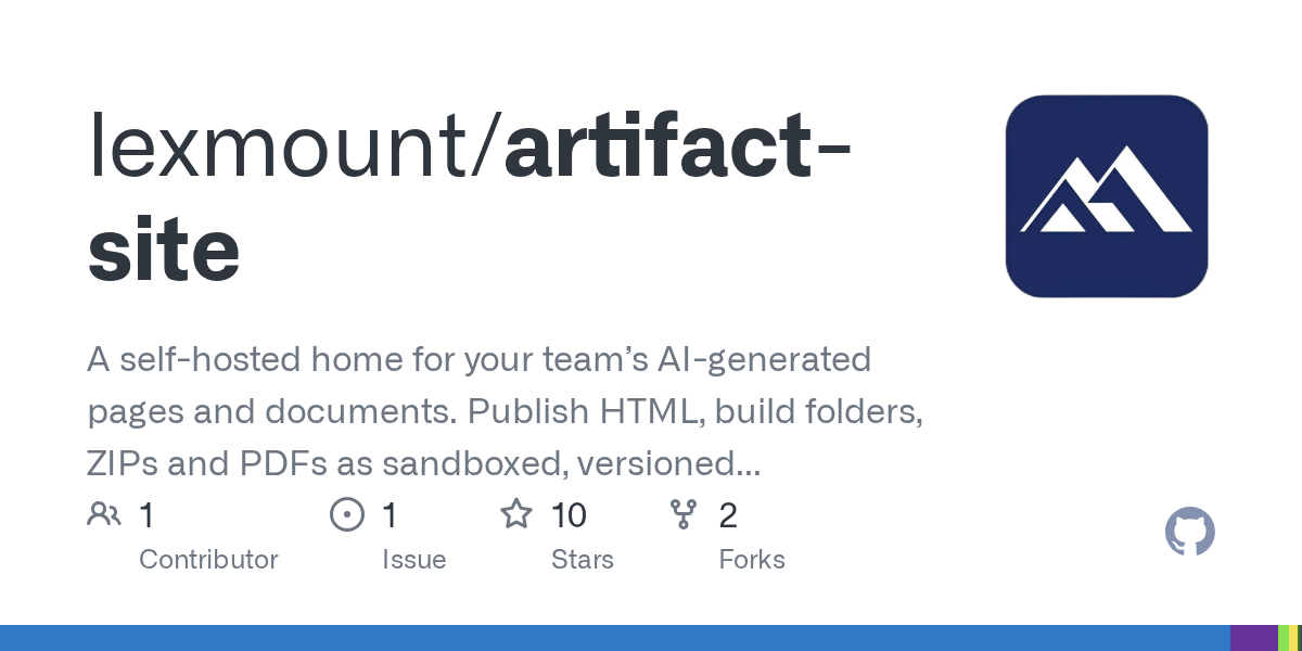 Artifact Site — AI skill for Claude Code