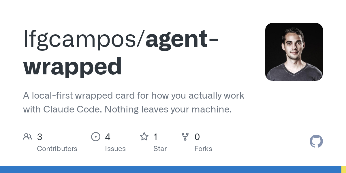 Agent Wrapped — Development skill for Claude Code