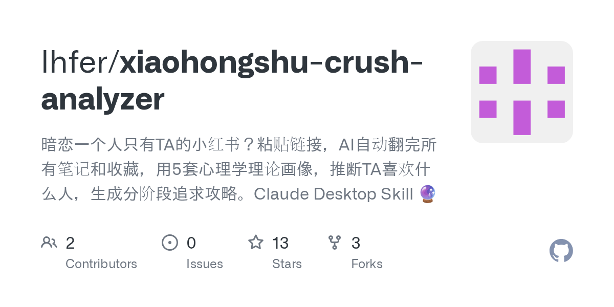 Xiaohongshu Crush Analyzer — AI skill for Claude Code