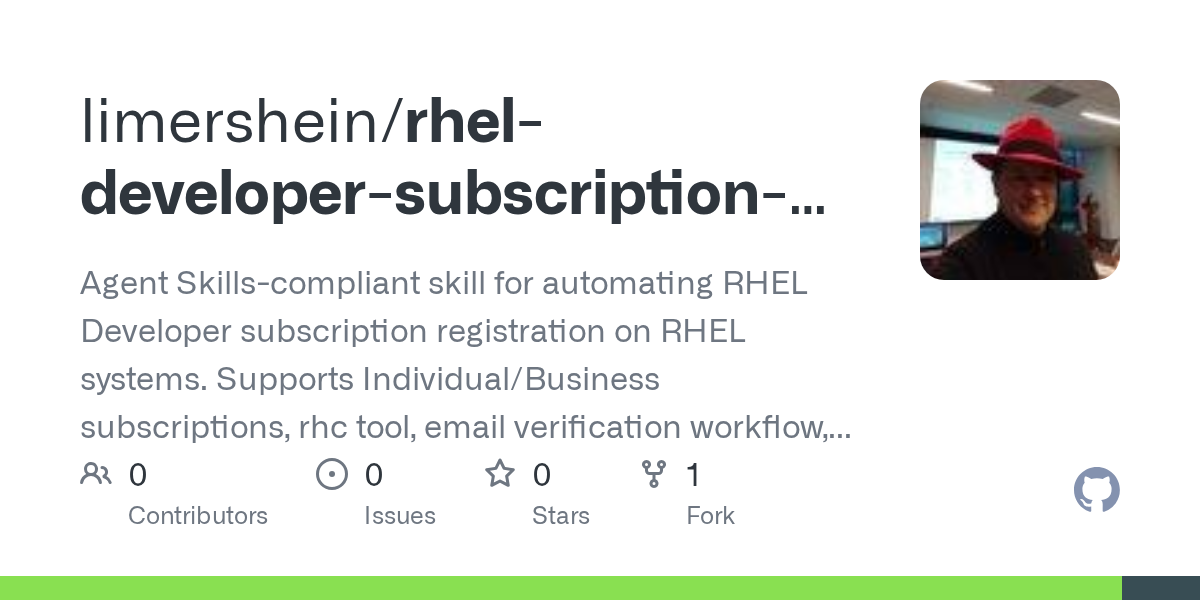 Rhel Developer Subscription Skill — DevOps skill for Claude Code