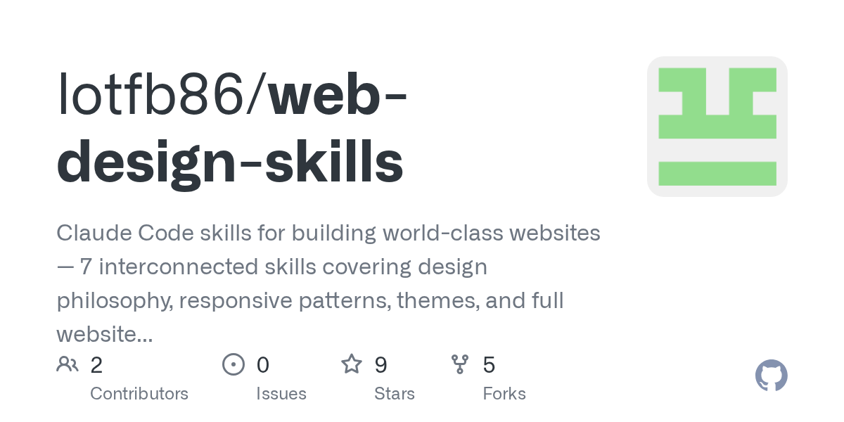 Web Design Skills — Design skill for Claude Code
