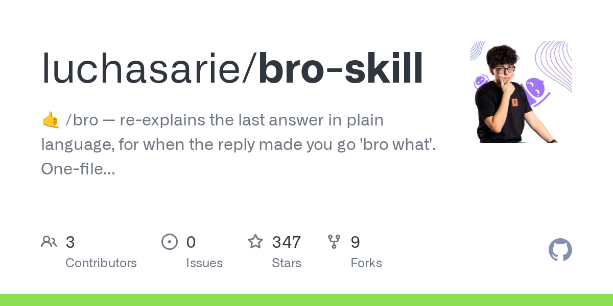 Bro Skill — Development skill for Claude Code