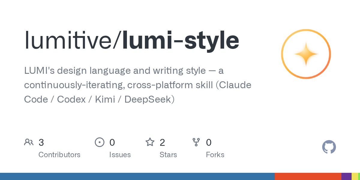 Lumi Style Core — Design skill for Claude Code