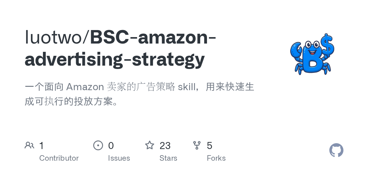BSC Amazon Advertising Strategy — Development skill for Claude Code