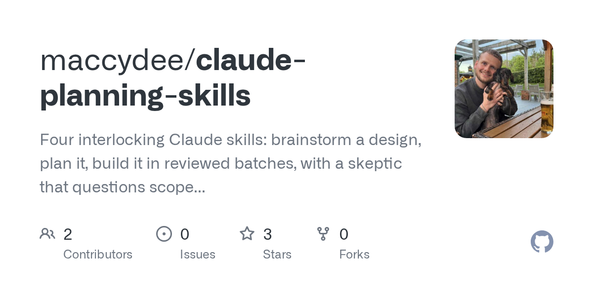 Claude Planning Skills — Design skill for Claude Code