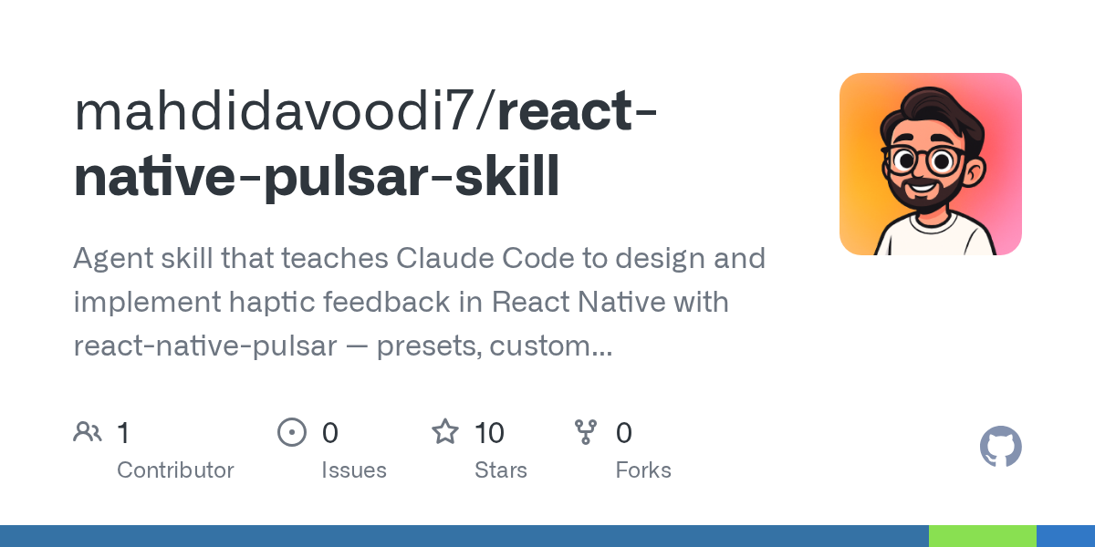 React Native Pulsar Skill — Design skill for Claude Code