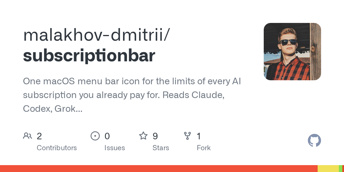 Subscriptionbar — AI skill for Claude Code