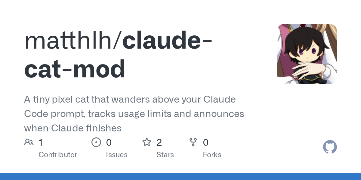 Claude Cat Mod — Development skill for Claude Code