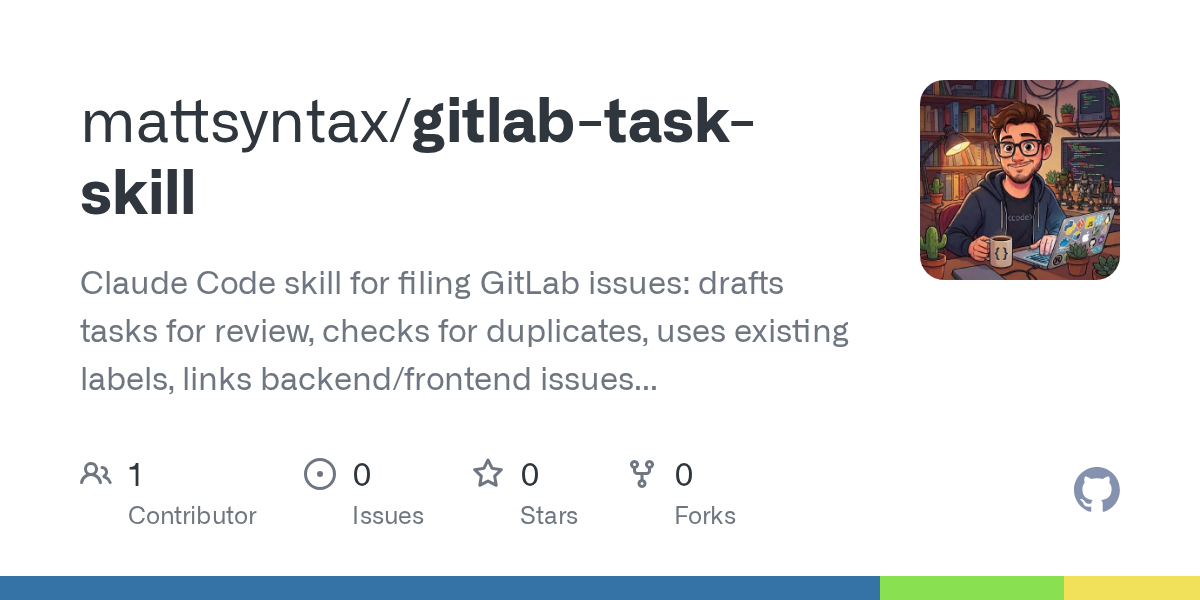 GitLab Task Skill — Git skill for Claude Code