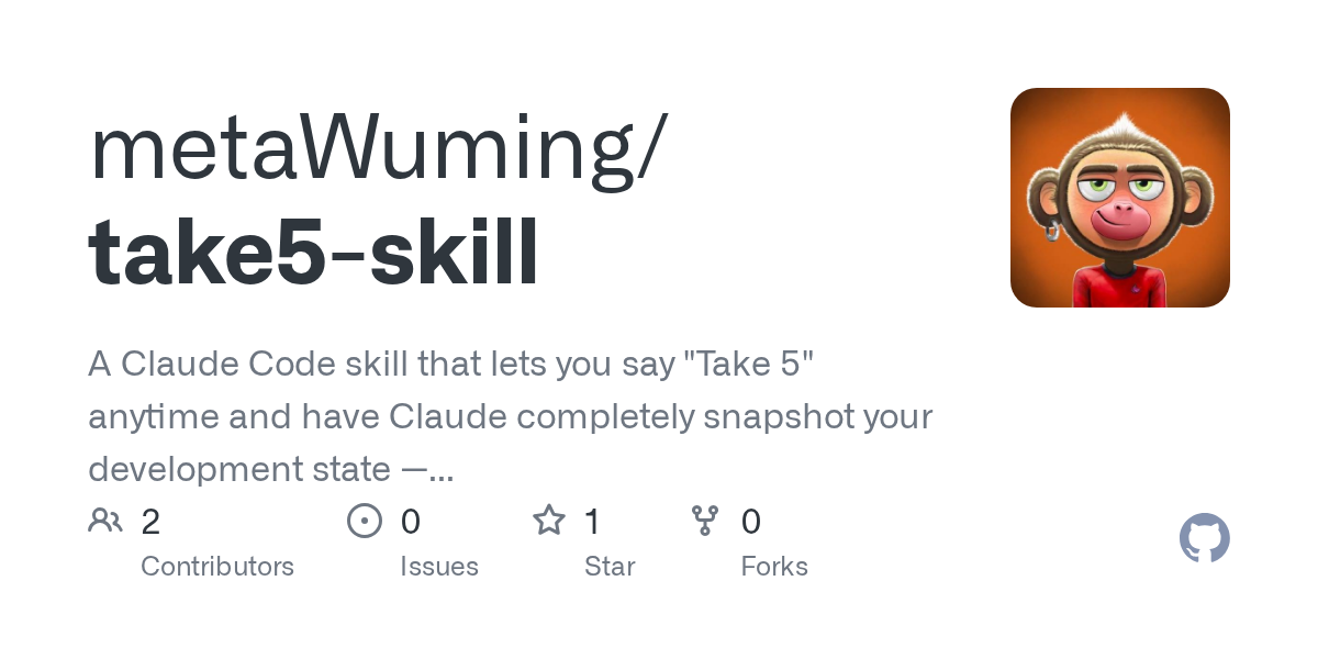 Take5 Skill — Development skill for Claude Code