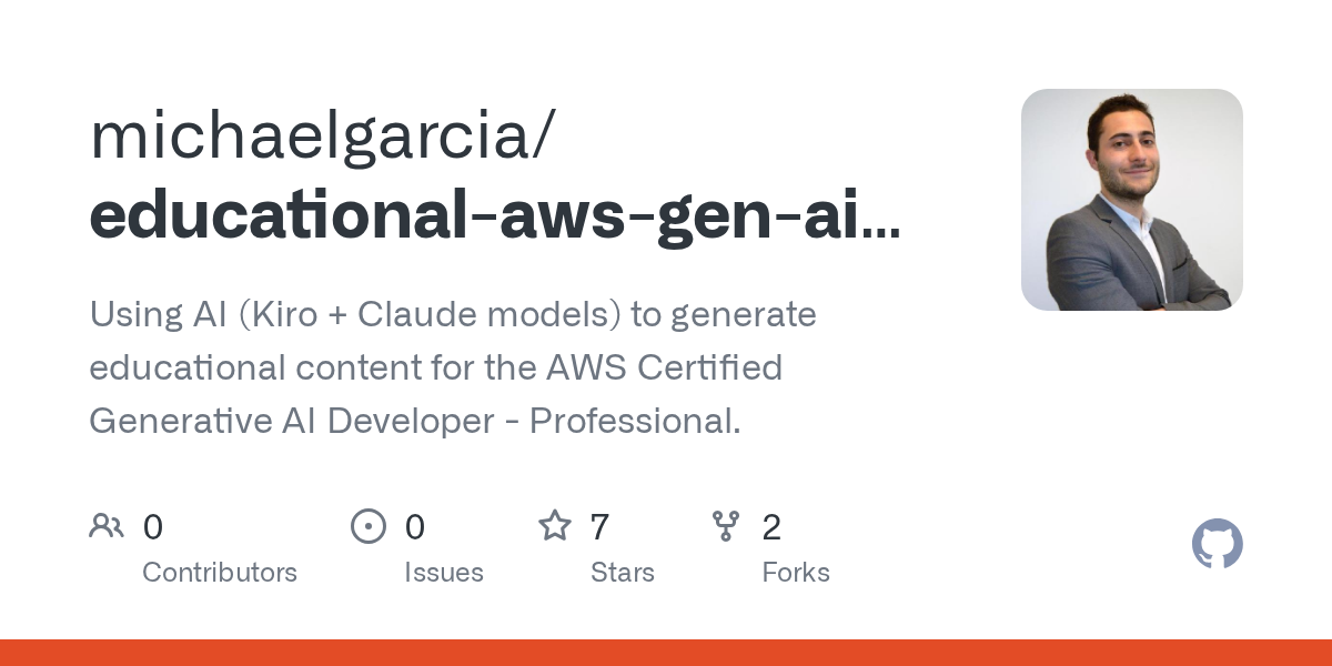 Educational AWS Gen AI Certification Prep — DevOps skill for Claude Code