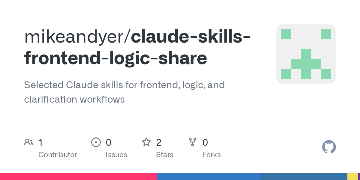 Claude Skills Frontend Logic Share — Development skill for Claude Code
