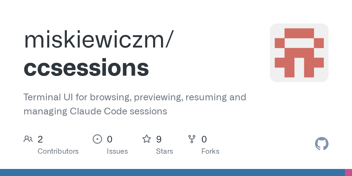 Ccsessions — Design skill for Claude Code