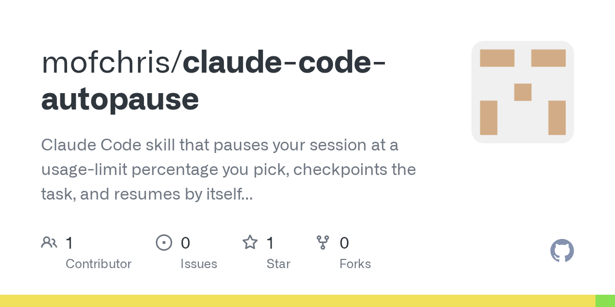 Claude Code Autopause — Productivity skill for Claude Code