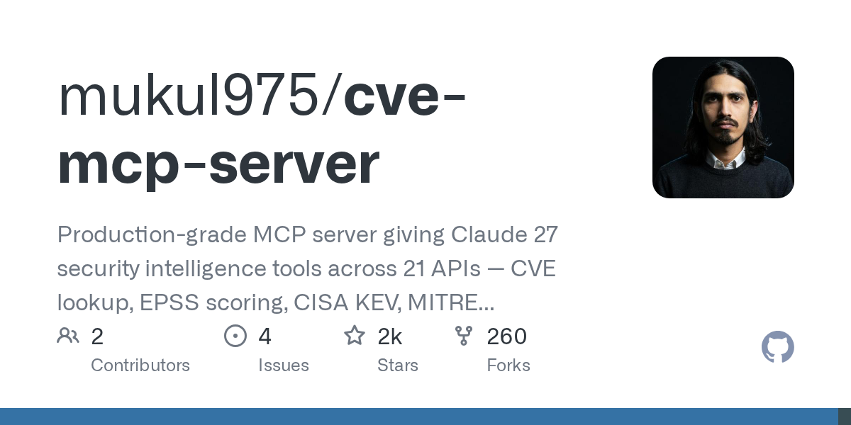 Cve MCP Server — Security skill for Claude Code