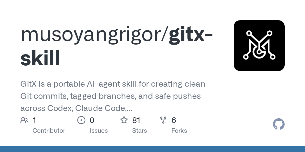 Gitx Skill — AI skill for Claude Code