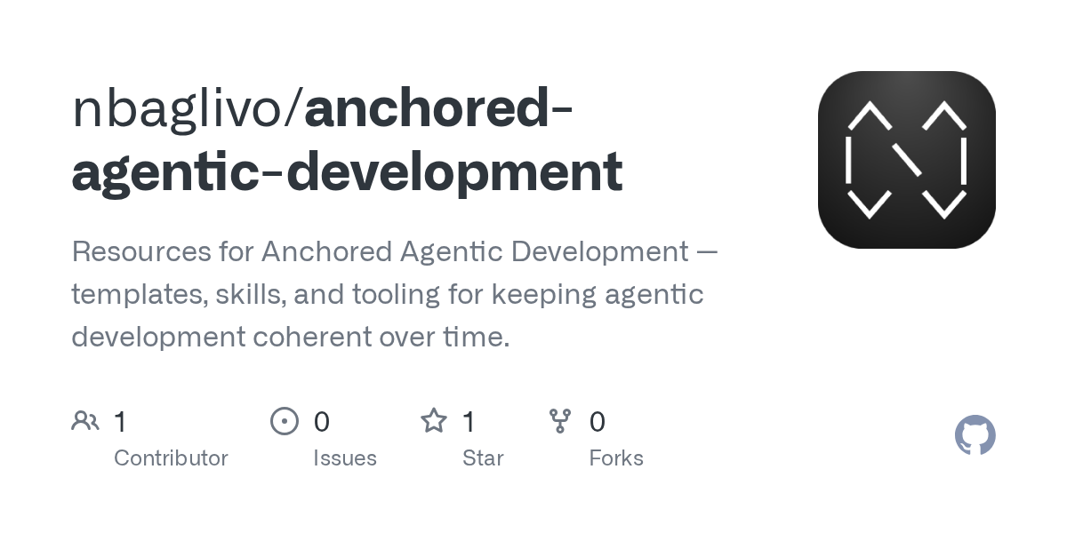 Anchored Agentic Development — Productivity skill for Claude Code