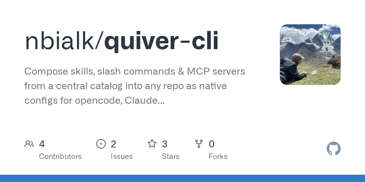 Quiver CLI — Development skill for Claude Code