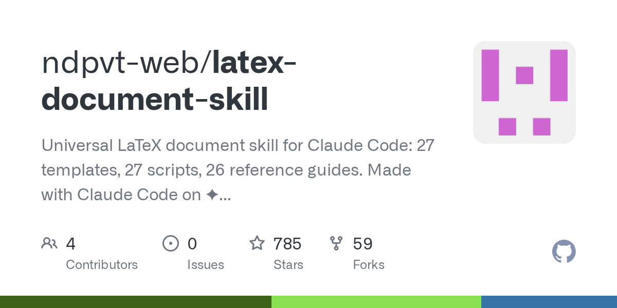 LaTeX Document Skill — AI skill for Claude Code