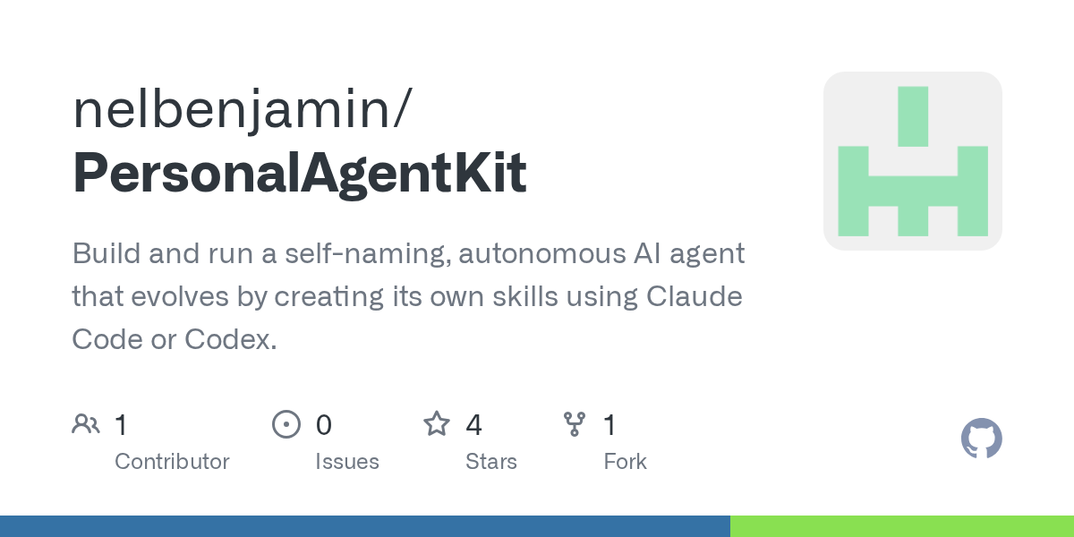 PersonalAgentKit — AI skill for Claude Code