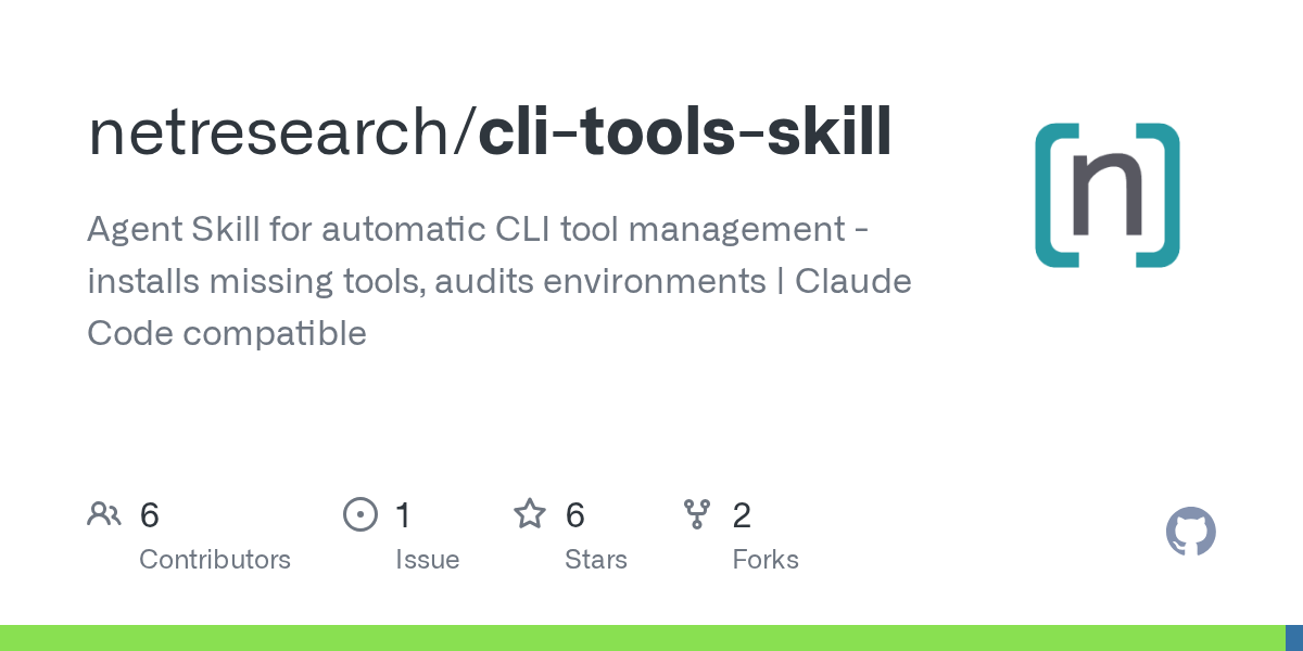 CLI Tools Skill — Development skill for Claude Code